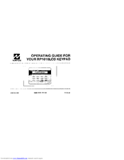 NAPCO MAGNUM ALERT RP1016 LCD KEYPAD Operating Manual