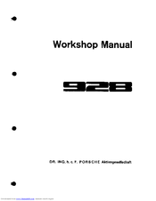 PORSCHE 1992 928 Workshop Manual