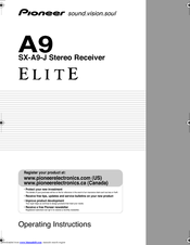 Pioneer Elite SX-A9-J Operating Instructions Manual