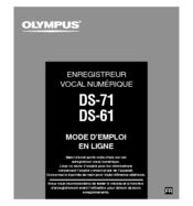 Olympus 142005 - DS 61 2 GB Digital Voice Recorder Mode D'emploi