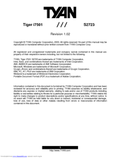 TYAN Tiger i7501 Manual