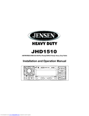 Jensen JHD1510 - Heavy Duty AM/FM/Weather Band Receiver Installation And Operation Manual