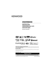 Kenwood DNX6980 Quick Start Manual