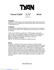 TYAN TOMCAT I7230W Manual