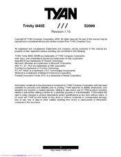 TYAN TRINITY I845E Manual