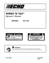 ECHO ES-210 - 11-09 Operator's Manual
