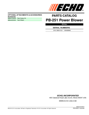 ECHO PB-251 - PARTS CATALOG SERIAL NUMBER 09001001-09999999 Parts Catalog