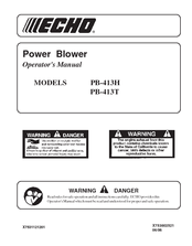 ECHO PB-413T - 06-06 Operator's Manual