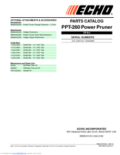 ECHO PPT-260 - PARTS CATALOG SERIAL NUMBERS 04001001-04999999 Parts Catalog