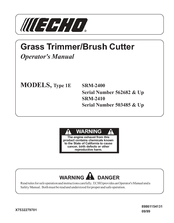 ECHO SRM-2410 TYPE 1E - 09-99 Operator's Manual