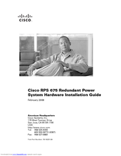 Cisco RPS 675 Hardware Installation Manual