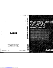 Casio CFX-9800G-w - Color Graphing Calculator Owner's Manual