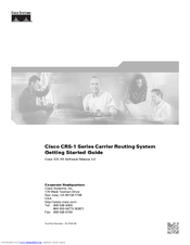 Cisco CRS-1 Series Getting Started Manual