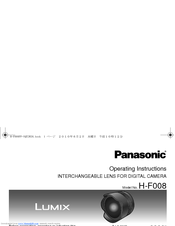 Panasonic Lumix H-F008 Operating Instructions Manual
