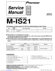 Pioneer IS-21MD Service Manual