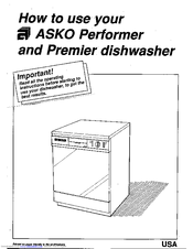 ASKO Premier 1303 How To Use Manual