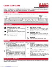 ASKO D3450 Quick Start Manual