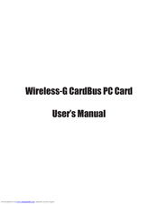 HAWKING WIRELESS-G CARDBUS PC CARD - GUIDE D User Manual
