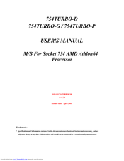 JETWAY 754TURBOR208 User Manual