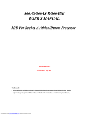 JETWAY 866AS-R User Manual