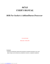 JETWAY 867ASR2A User Manual