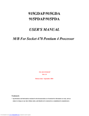 JETWAY 915PDAP User Manual