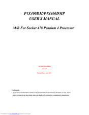 JETWAY P4X400DM User Manual