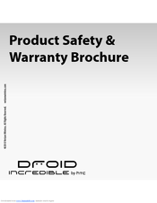 HTC DROID INCREDIBLE by Verizon Product Safety & Warranty Brochure