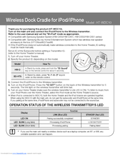 Samsung HT-WDC10 User Manual