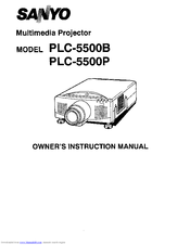 Sanyo PLC-5500P Owner's Instruction Manual