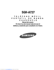Samsung A727 - SGH Cell Phone 28 MB Manual Del Usuario