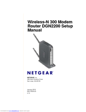 Netgear DGN2200v1 Setup Manual
