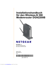 Netgear DGN2200B Installationshandbuch