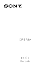 Sony Xperia Sola User Manual