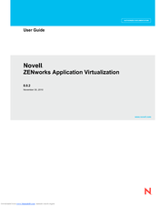 NOVELL ZENWORKS APPLICATION VIRTUALIZATION 8.0.2 - INTEGRATION AND STREAMING GUIDE 11-2010 User Manual