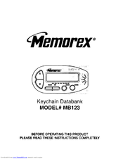 MEMOREX MB123OM Manual