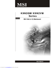 MSI K9N2GM Series User Manual