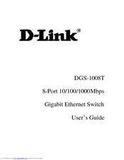 D-Link DGS-1008T User Manual