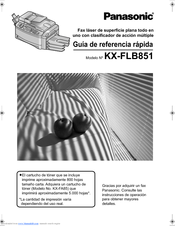 Panasonic KX-FLB851 - All-in-One Flatbed Laser Fax Guía De Referencia Rápida