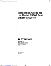 Netgear FS508 - Switch Installation Manual