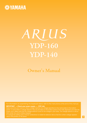 Yamaha Arius 160 Owner's Manual