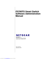 Netgear FS728TS - ProSafe Smart Switch Software Administration Manual