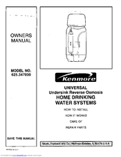 KENMORE 625.347030 Manual