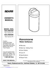 KENMORE 625.3484400 Owner's Manual