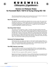 KURZWEIL DG 150 Release Note