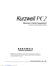 KURZWEIL PC2KBDV2 Supplement Manual