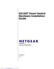 Netgear GS108Tv1 - Gigabit Smart Switch Hardware Installation Manual