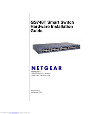 Netgear GS748Tv2 - Gigabit Smart Switch Hardware Installation Manual