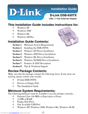D-Link DSB-650TX Installation Manual