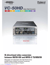 EDIROL VC-50HD SDI 1394 Brochure & Specs
